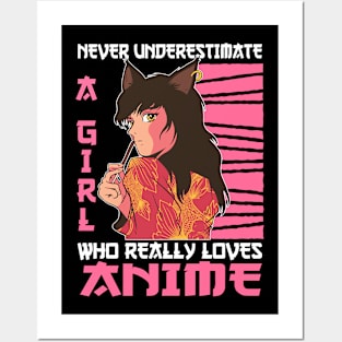 Girl Really Loves Anime Merch Anime Girl Otaku Gift Anime Posters and Art